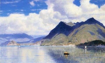 William Stanley Haseltine Painting - Lago Maggiore2 paisaje Luminismo William Stanley Haseltine